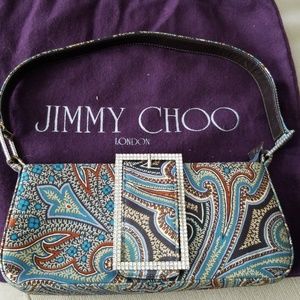 Jimmy Choo Mini Handbag, Paisley Print/Crystals